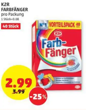 PENNY K2R Farbfänger 40 stück Angebot