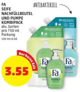 PENNY Fa Seife Nachfüllbeutel Und Pumpe Kombipack 750 ml Angebot