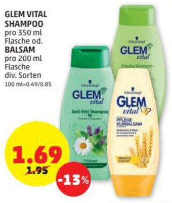 PENNY Glem Vital Shampoo Od. Balsam Angebot