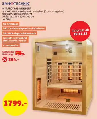 PENNY Infrarotkabine Open Angebot