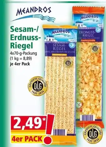 Norma Sesam Erdnuss Riegel Angebot