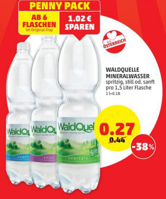 PENNY Waldquelle Mineralwasser Angebot