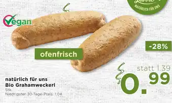Unimarkt natürlich für uns Bio Grahamweckerl Angebot