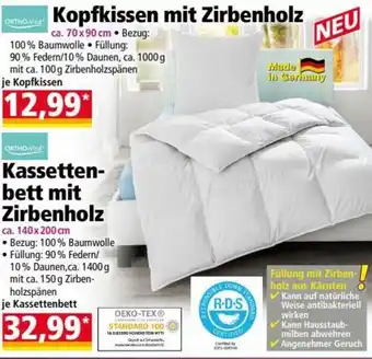 Norma Kassetten-Bett Mit Zirbenholz 14 x 200 cm Angebot