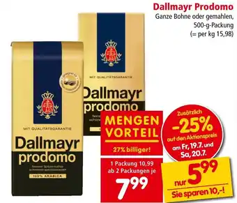 Interspar Dallmayr Prodomo Angebot