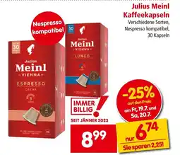 Interspar Julius Meinl Kaffeekapseln Angebot