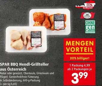 Interspar SPAR BBQ Hendl Grillteller aus Österreich Angebot