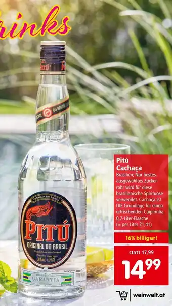 Interspar Pitú Cachaça Angebot