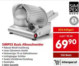 Interspar SIMPEX Basic Allesschneider Angebot