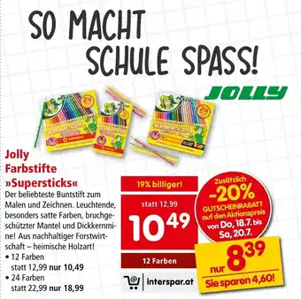 Interspar Jolly Farbstifte Supersticks Angebot