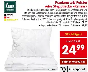 Interspar Frankenstolz Polster oder Steppdecke Kansas Angebot