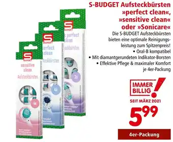 Interspar S-BUDGET Aufsteckbürsten Angebot