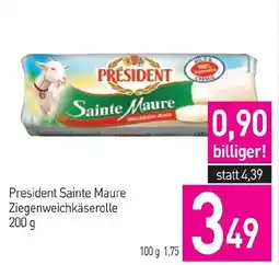 Sutterlüty President Sainte Maure Ziegenweichkäserolle 200g Angebot