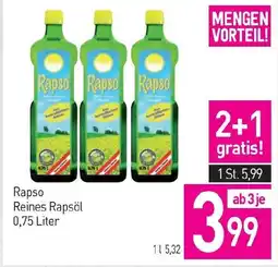 Sutterlüty Rapso Reines Rapsöl 0.75 Liter Angebot