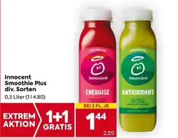 Billa Innocent Smoothie Plus div Sorten Angebot