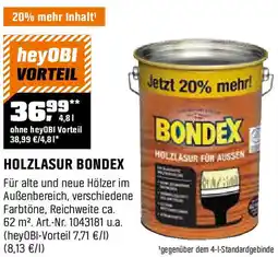 OBI HOLZLASUR BONDEX 4.8L Angebot