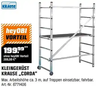 OBI KLEINGERÜST KRAUSE,,CORDA Angebot