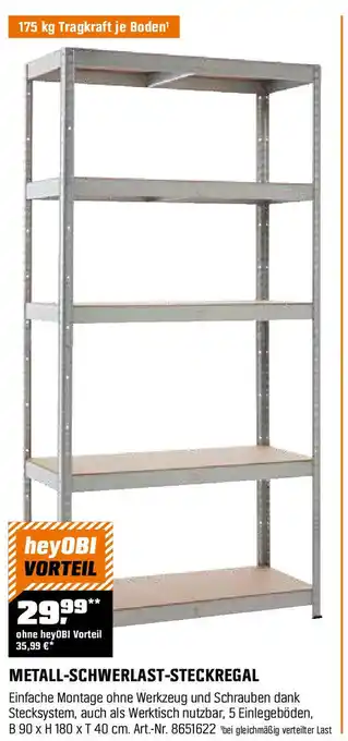 OBI METALL-SCHWERLAST-STECKREGAL Angebot