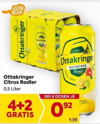 Billa Ottakringer Citrus Radler Angebot