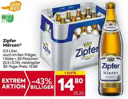 Billa Zipfer Märzen 0,5 Liter Angebot
