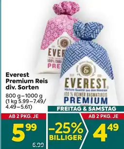 Billa Everest Premium Reis 800g-1000g Angebot