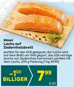 Billa Mowi Lachs auf Zedernholzbrett 200g Angebot