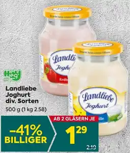 Billa Landliebe Joghurt 500g Angebot