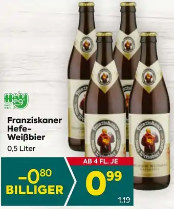 Billa Franziskaner Hefe- Weißbier 0,5 Liter Angebot