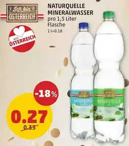 PENNY NATURQUELLE MINERALWASSER 1,5 Liter Angebot