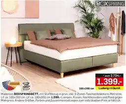 Möbel Ludwig Modernes BOXSPRINGBETT Angebot