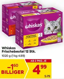 Billa Whiskas Frischebeutel 12 Stk. 1020g Angebot