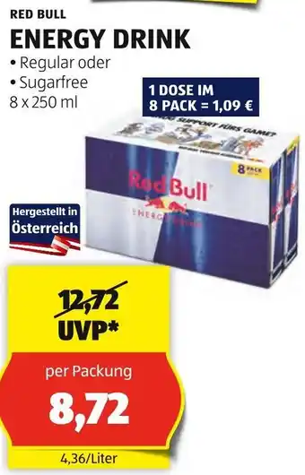Hofer RED BULL ENERGY DRINK 8 x 250 ml Angebot
