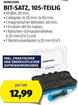 Hofer WORKZONE BIT-SATZ, 105-TEILIG Angebot