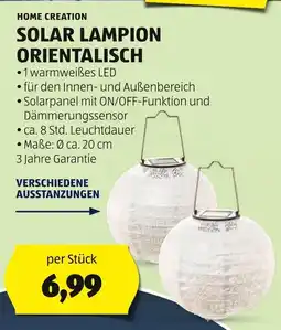 Hofer SOLAR LAMPION ORIENTALISCH Angebot