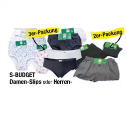 Maximarkt S-BUDGET Damen-Slips oder Herren-Boxershorts oder -Slips versch. Farben und Modelle Maximarkt 1 Packung Angebot