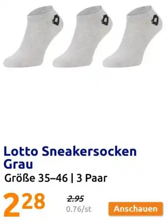 Action Lotto Sneakersocken Grau Angebot