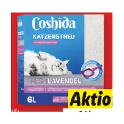 Lidl Coshida Katzenstreu mit Lavendelduft Lidl 6 Liter 1 Packung Angebot