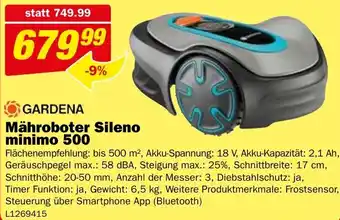 Bauring Mähroboter Sileno minimo 500 Angebot