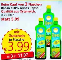 Spar Rapso 100% reines Rapsöl 0.75Liter Angebot