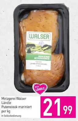 Sutterlüty Metzgerei Walser Ländle Putensteak mariniert per kg Angebot
