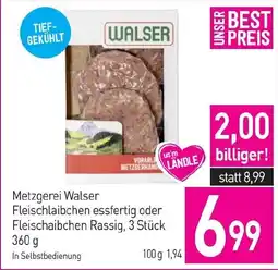 Sutterlüty Fleischlaibchen essfertig oder M Fleischaibchen Rassig, 3 Stück etzgerei Walser 360g Angebot