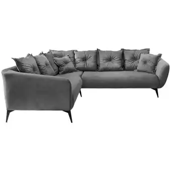XXXLutz Ecksofa in Velours Anthrazit Angebot
