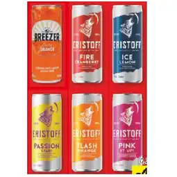Lidl Mischgetränke Eristoff oder Bacardi Breezer Orange versch. Sorten Lidl 0.25 Liter 1 Dose Angebot
