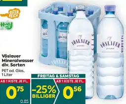 Billa Vöslauer Mineralwasser 1 Liter Angebot