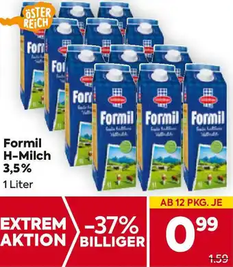 Billa Formil H-Milch 3,5% 1 Liter Angebot