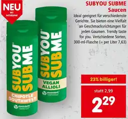 Interspar SUBYOU SUBME Saucen 300ml Angebot