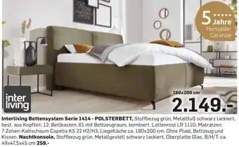 Möbel Ludwig Interliving Bettensystem Serie 1414 - POLSTERBETT Angebot