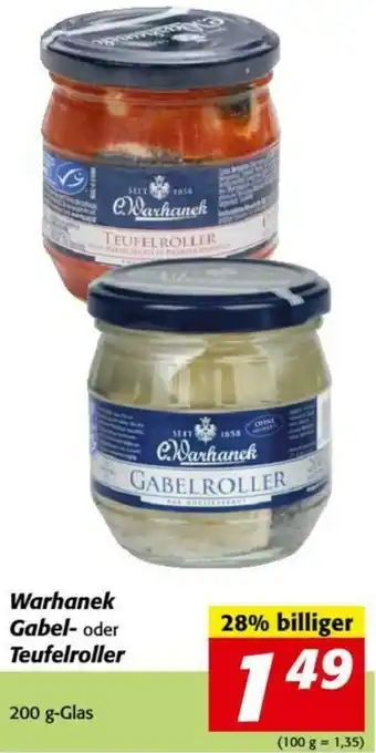 Nah&Frisch Warhanek Gabel-Oder Teufelroller 200g Angebot