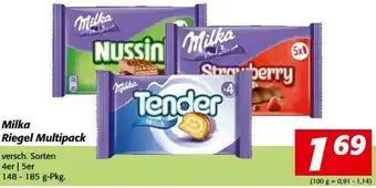 Nah&Frisch Milka Riegel Multipack 148-185g Angebot