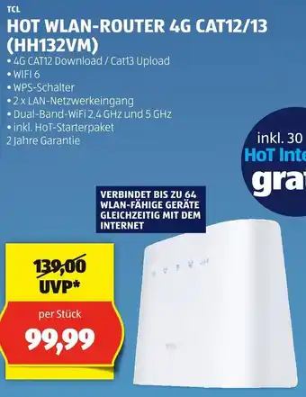 Hofer HOT WLAN-ROUTER 4G CAT12/13 HH132VM Angebot